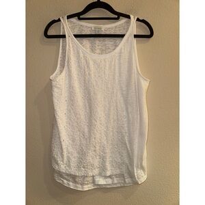 Sundance‎ White Eyelit Lace Tank Top Size Medium